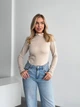 Жіночий теплий трикотажний гольф Uaclothes 50-52 Бежевий (like35578-159981358) - изображение 5