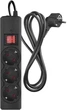 Мережевий фільтр Emos P54214 3 розетки 1.5 м 10 A 2300 Вт Чорний (P54214) - зображення 2