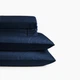Простынь MBM HOME "Элегия" 160x240 см глубокий синий (BL-FS-20 DEEP BLUE) - изображение 4