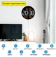Часы Deepfox DS-5501 LED цифровые электронные настенные Будильник Дата Температура Влажность (диаметр 25,4см) оранжевый - изображение 2