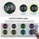 Часы Deepfox DS-6672 LED цифровые электронные настенные Будильник Дата Температура Влажность (диаметр 25,4см) зелёный - изображение 7