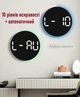 Часы Deepfox DS-6672 LED цифровые электронные настенные Будильник Дата Температура Влажность (диаметр 25,4см) зелёный - изображение 12