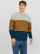 Джемпер JACK&JONES бежевий-темно-синій SYOOJ680 L - зображення 4