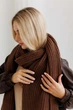 Женский вязаный шарф ART KNIT Winter Mood коричневый, 40x228см 042253 - изображение 4