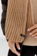 Женский вязаный шарф ART KNIT Winter Mood бежевый, 40x228см 042254 - изображение 6