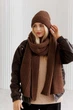 Женский вязаный шарф ART KNIT Winter Mood коричневый, 40x228см 042253 - изображение 10
