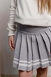 Юбка плиссе детская ART KNIT серая с полоской, 140-146см 039763 - изображение 3