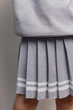 Юбка плиссе детская ART KNIT серая с полоской, 140-146см 039763 - изображение 6