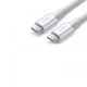 Кабель для зарядки и передачи данных UGREEN US300 Type-C - Type-C 1 м. White (60551) быстрая зарядка - изображение 1
