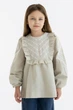 Дитяча бежева вишиванка для дівчинки Folk Moda 152 Бежевий (6035-302611184) - изображение 1