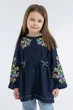 Дитяча чорнильна вишиванка для дівчинки Folk Moda 116 Темно-синій (6041-302411167) - изображение 1