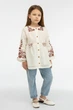 Дитяча вершкова вишиванка для дівчинки Folk Moda 134 Молочний (6039-302311178) - изображение 3
