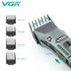 Профессиональная беспроводная машинка для стрижки волос VGR с зарядной базой для парикмахеров и домашнего использования - изображение 11