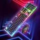 Комплект проводной клавиатуры и мышки с RGB подсветкоЙ HOCO GM18. - изображение 1