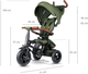 Триколісний велосипед Qplay Rito Deluxe Rubber Olive (5061047481639) - зображення 9