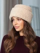 Шапка No Brand теплая Teddy Bear букле с каракуля бежевая - изображение 2