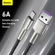 Кабель Baseus Cafule Series Metal Data Cable USB to Type-C 66W 0.25m Black (CAKF000001) - зображення 9
