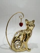 Фигурка Crystocraft со стразами Swarovski Кошка с сердцем 9 см 160282 - изображение 2