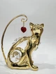 Фигурка Crystocraft со стразами Swarovski Кошка с сердцем 9 см 160282 - изображение 3