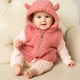 Дитячий жилет букле з капюшоном і вушками Trendy Tot 03-01415 пудровий 68 см (6 мiс.) - изображение 4