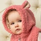 Дитячий жилет букле з капюшоном і вушками Trendy Tot 03-01415 пудровий 68 см (6 мiс.) - изображение 5