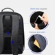 Городской мужской черный рюкзак BOPAI для ноутбука 15'' с USB разъемом для зарядки гаджетов - изображение 5