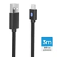 Акумуляторна батарея 1200 mAh та зарядний кабель DOBE 3м USB/USB Type-C для геймпаду Microsoft Wireless Controller консолі Xbox Series S | X з LED підсвічуванням статусу заряджання - зображення 2
