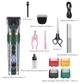 Комплект для стрижки домашніх тварин: собак, котів Pet Grooming Hair Clipper Kit / Акумуляторна машинка-тример 1800 mAh / Чотири змінні насадки / Когтерізка / Набір для грумінгу - зображення 2