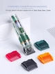 Комплект для стрижки домашніх тварин: собак, котів Pet Grooming Hair Clipper Kit / Акумуляторна машинка-тример 1800 mAh / Чотири змінні насадки / Когтерізка / Набір для грумінгу - зображення 7