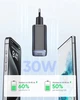 Мережевий зарядний пристрій Mcdodo 30W: два USB Type-C / USB-A для телефону, планшета, MacBook Air (випущений у 2022 році або пізніше) з підтримкою протоколів швидкої зарядки (PPS, PD 3.0, QC 4.0, AFC, FCP) / Блок живлення / Цифровий дисплей - зображення 4