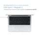 Зарядний кабель USB Type-C / MagSafe 3 PD (200 см) 67W|96W|140W для Apple MacBook Air (випущений у 2022 році або пізніше) / 14'' MacBook Pro (випущений у 2021 році або пізніше) / 16'' MacBook Pro (випущений у 2021 році або пізніше) - зображення 4