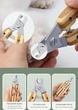 Набор для груминга и ухода домашних животных собак, котов Pet Grooming Tools: Комплект - Щетка для купания и массажа кожи / Две расчестки / Пуходерка / Когтерезка / Двойная щеточка для ухода за шерстью и подшерстком - изображение 6