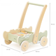 Drewniany wózek Viga Na Klocki Pchacz (6971608442780) - obraz 4