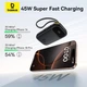 Павербанк 10000mAh 45W Baseus EnerFill FC31 QPow 3 (E0028C00) УМБ с быстрой зарядкой, LED-дисплеем, 2 встроенными кабелями Type-C/Lightning и портами USB/Type-C Портативный внешний аккумулятор для телефона/ноутбука, Черный - изображение 5