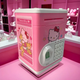 Дитяча скарбничка сейф Hello Kitty з відбитком пальця, кодовий замок, купюроприймач для паперових грошей монет - зображення 2