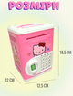 Дитяча скарбничка сейф Hello Kitty з відбитком пальця, кодовий замок, купюроприймач для паперових грошей монет - зображення 8