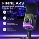 Микрофон динамический Fifine AM9 XLR/USB Black - изображение 6