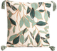 Poszewka Homla Ragna wyszywana w liście z frędzlami Beżowa z zielonym 45 x 45 cm (5904183854953) - obraz 1