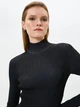 Гольф-водолазка женская Koton 4WAK90590HT XS Черная (8684286806017) - изображение 4