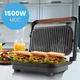 Электрический гриль-тостер Maltec SM1500W 1500 Вт складной антипригарный чёрный - изображение 3