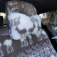 Автомобильная подушка на подголовник Runa из эко-меха в салон автомобиля олени 1 шт (515-1-P) - изображение 6