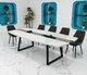 Стіл для переговорів Mister Loft Асканія Glass Line 250*90 на 6-8 осіб Дуб Крафт Білий - Чорний (57771110) - изображение 1