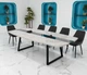Стіл для переговорів Mister Loft Асканія Glass Line 230*160 на 8-10 осіб Бетон - Чорний (57770885) - изображение 1