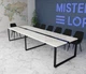 Стіл для переговорів Mister Loft Аскольд Glass Line 600*140 на 20-22 осіб Дуб Крафт Білий - Чорний (55860590) - изображение 2