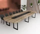 Стіл для переговорів Mister Loft Атлант Line 400*200 на 16-18 осіб Дуб Каньйон - Чорний (57780136) - изображение 1