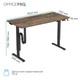 Геймерский стол OfficePro ODE1575DW з електрорегулюванням висоти (ODE1575DW) - изображение 8