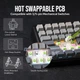 Беспроводная Игровая (2.4G, Bluetooth) AULA F75 MAX Черная Клавиатура, Серый Градиент, 75%, 4000 mAh, Reaper Axis, RGB - изображение 7