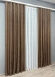 Комплект готовых штор VR-Textil Жаккард Мрамор Al1 № 660ш Коричневый 150х285 см 2 шт (33-0134) - изображение 4