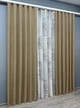 Комплект штор VR-Textil Лен Мешковина 100х270 2шт и Тюль 300х270 673ш-1790т Капучино с белым 71-063/1 - изображение 3