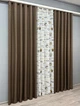 Комплект штор VR-Textil Лен Мешковина 100х270 2шт и Тюль 300х270 277ш-1858т Коричневый с белым 71-066/1 - изображение 3
